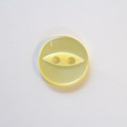 Bouton Oeil de Poisson 11mm avec Deux Trous en Polyester