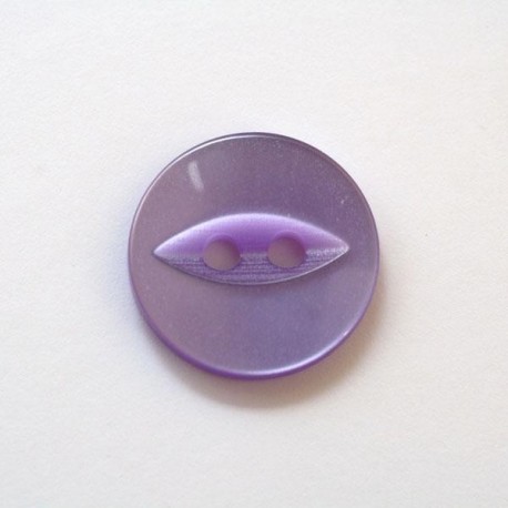 Bouton Oeil de Poisson 14mm avec Deux Trous en Polyester