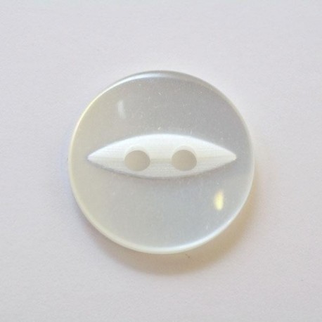 Bouton Oeil de Poisson 16mm avec Deux Trous en Polyester