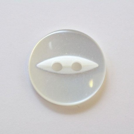 Bouton Oeil de Poisson 16mm avec Deux Trous en Polyester