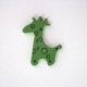 Bouton en Bois Coloré Girafe - Lot de 10