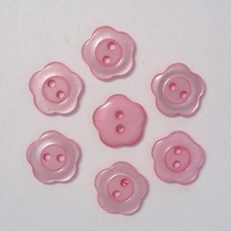 Boutons Fleur 15mm - Lot de 10