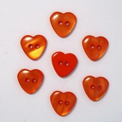 Boutons Coeur 13mm - Lot de 10