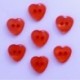 Boutons Coeur 12mm - Lot de 10