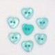 Boutons Coeur 15mm - Lot de 10