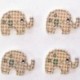 Boutons en Bois Eléphant - Lot de 10