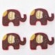 Boutons en Bois Eléphant - Lot de 10