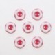 Boutons Ronds en Resine avec Motif Fleur 13mm 2 Trous Lot de 10