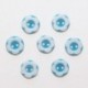 Boutons Ronds en Resine avec Motif Fleur 13mm 2 Trous Lot de 10