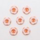 Boutons Ronds en Resine avec Motif Fleur 13mm 2 Trous Lot de 10