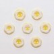 Boutons Ronds en Resine avec Motif Fleur 13mm 2 Trous Lot de 10