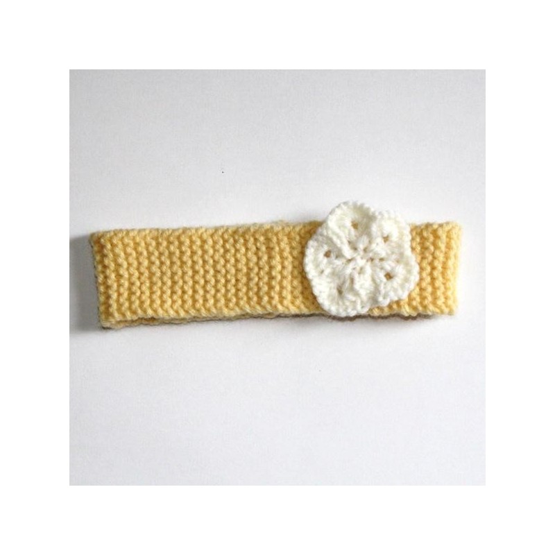 Tricots Pour Bebe Bandeau Fait Main Avec Fleur