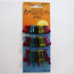 Lot de 100 Epingles de Sureté - Laiton - Multicolour - 19 /38mm