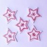 Bouton de Noël en Bois - Forme Etoile 30mm - Lot de 10