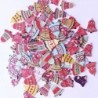 Bouton de Noël en Bois - Forme Cloche Imprimé - Thème Noël - Lot de 10