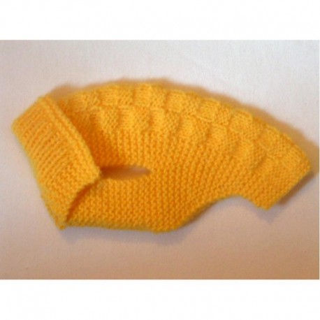 Manteau / Pull Pour Très Petit Chien Dos 20cm : 20 x 22cm : Jaune