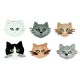 Boutons Dress It Up : Fuzzy Faces - Tête de Chat