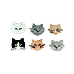 Boutons Dress It Up : Fuzzy Faces - Tête de Chat