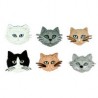 Boutons Dress It Up : Fuzzy Faces - Tête de Chat