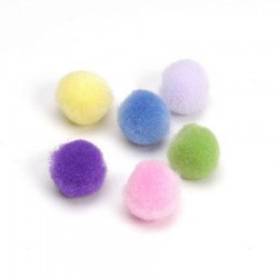 Pompons 10mm x 100 Couleurs Printemps / Pastels