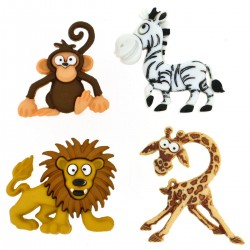 Boutons Dress It Up - Silly Safari : Animaux de Safari