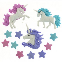 Boutons Dress It Up - Magical Unicorns : Licorne