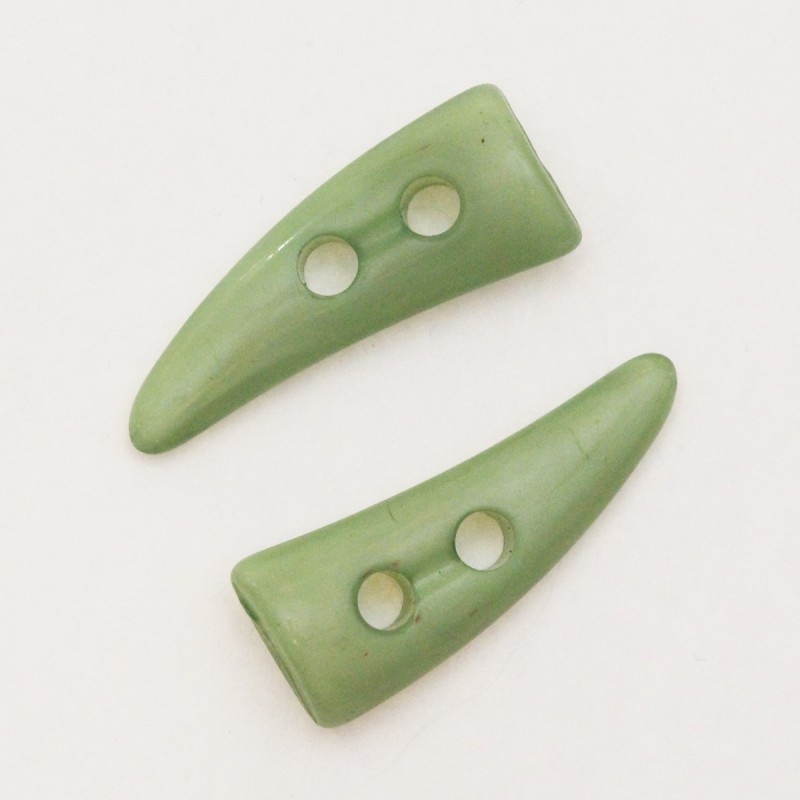 Boutons Mercerie : Bouton à bascule résine 33mm vert