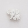 Lot de 10 x Boutons Eléphant à Queue 15mm : Blanc