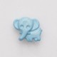 Lot de 10 x Boutons Eléphant à Queue 15mm : Bleu