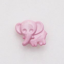 Lot de 10 x Boutons Eléphant à Queue 15mm : Rose