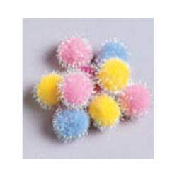 Pompons Iridescents 12mm x 100 Couleurs Printemps / Pastels