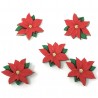 Boutons Dress It Up : Collection Noël - Red Poinsettias : Poinsettias Rouge