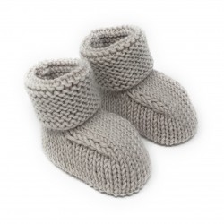 Chaussons Bébé en Laine De Luxe Fait Main :