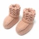 Chaussons Bébé en Laine De Luxe Motif de Dentelle Fait Main :