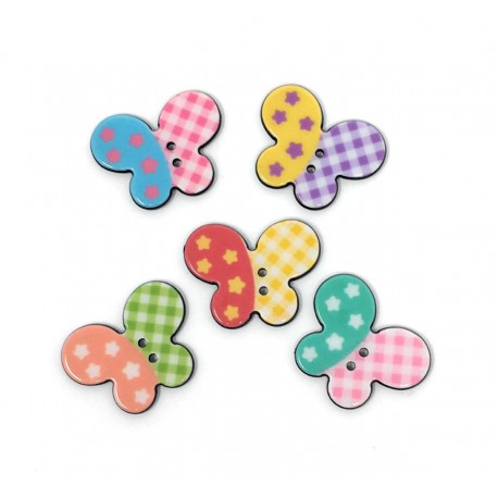 Boutons Papillon avec Deux Trous 30mm Lot de 10