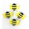 Bouton Abeille à Queue 25mm Jaune et Noir : Lot de 4