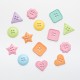 Assortiment de 50 Boutons Taille et Couleur Mixtes pour Scrapbooking - Formes Pastel