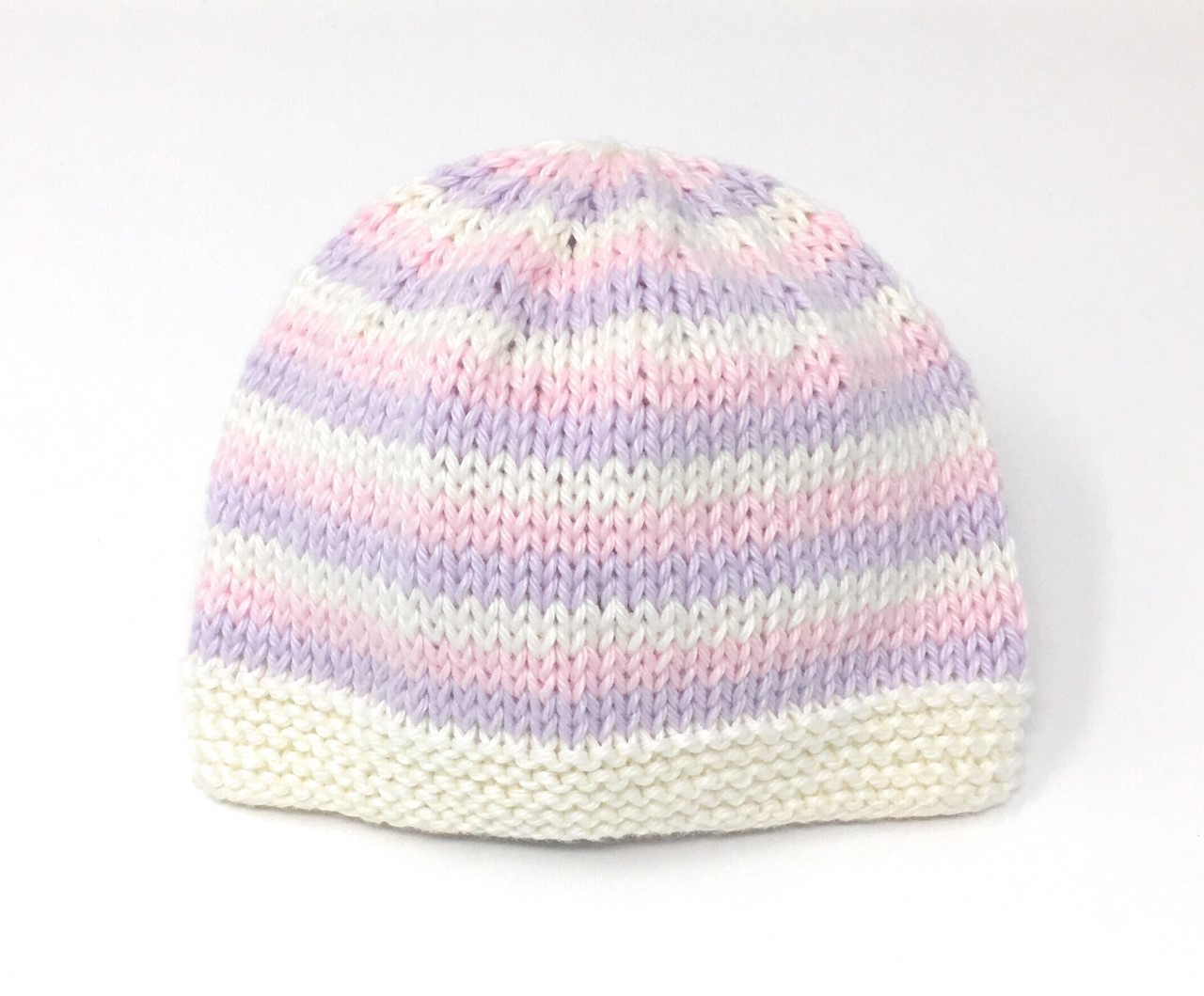 Bonnet Bebe En Coton Raye Rose Lilas Ivoire Taille 0 3 Mois Bonnet Bebe En Coton Raye Rose Lilas Ivoire Taille 0 3 Mois