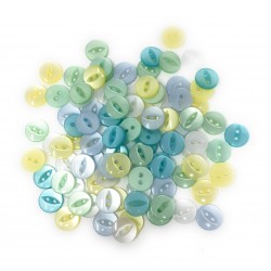 Assortiment de 100 Boutons à Coudre Oeil de Poisson 11mm Lot Z