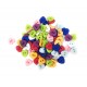 Boutons Forme Coeur en Résine Givré 12mm Couleurs Mixte 2 Trous - Lot de 25