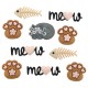 Boutons Dress It Up : Meow - Miaou Chats, Pattes, Poisson