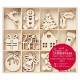 Formes à Décorer en Bois Collection Noël Formes Assorti Thème Noël x 48 Docrafts