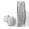 Elastique Plat Métallique 25mm x 10 Mètre : Lurex Argent