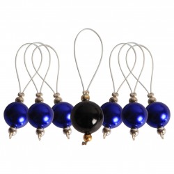 Marqueurs de Mailles Perlés Bleu - BLUEBELL - Zooni Beads Knitpro