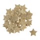 Etoiles Doré en Mousse Pailletées Autocollantes 20 mm - Embellissement Noël