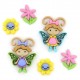 Boutons Dress It Up : Flutter Bugs / Fées Flottante et Fleurs - Boutons 3D