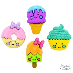 Boutons Dress It Up : So Sweet / Glaces - Boutons 3D