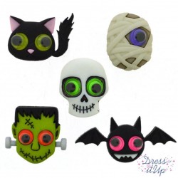 Boutons Dress It Up : Halloween - Boutons 3D Jeepers Peepers