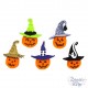 Boutons Dress It Up : Halloween - Boutons 3D Jacks In Hats / Lanterne Citrouille