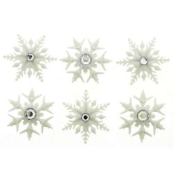 Bouton Dress It Up Collection Noël Fancy Snowflakes - Boutons 3D Flocon de Neige Fantaisie
